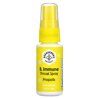 Beekeeper's Naturals, B. Immune, Refuerzo inmunitario, Spray con propóleo para la garganta, 30 ml (1,06 oz. líq.)