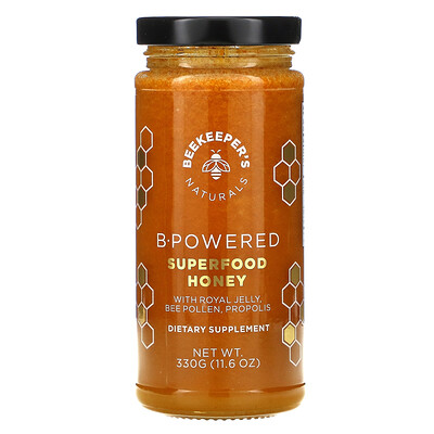 Beekeeper's Naturals B. Powered Superfood Honey, 11.6 oz (330 g)