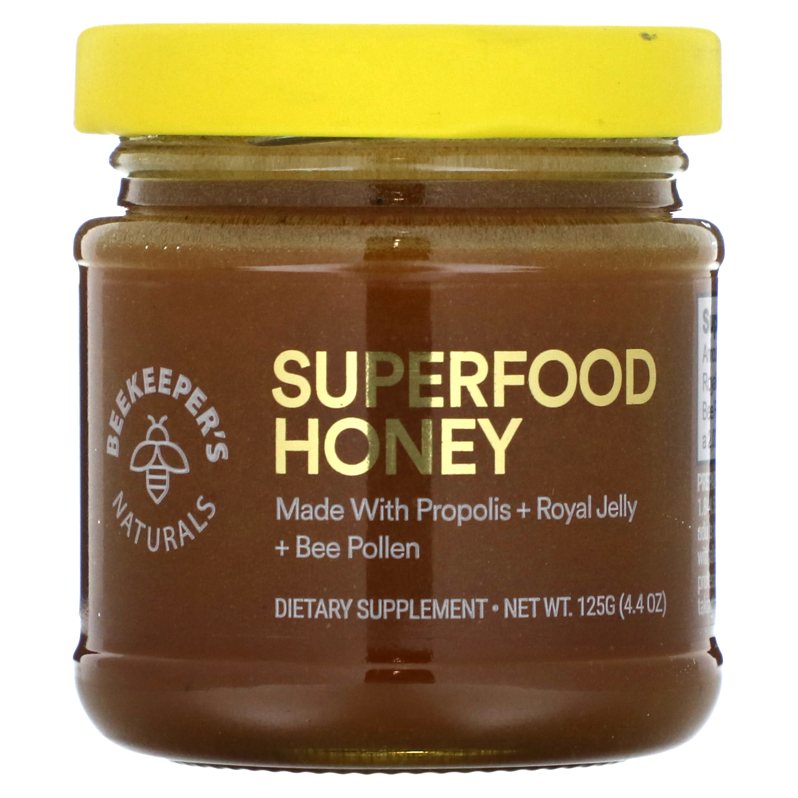 Beekeeper's Naturals, Superfood Honey, 4.4 Oz (125 G)