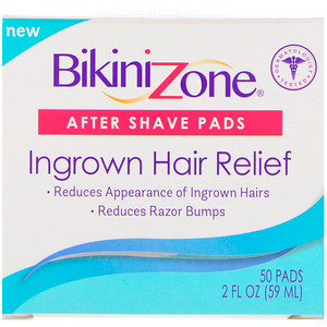 Отзывы о Бикинизоун, After Shave Pads, Ingrown Hair Relief, 50 Pads, 2 fl oz (59 ml)