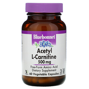 Блубоннэт Нутришен, Acetyl L-Carnitine, 500 mg, 60 Vegetable Capsules отзывы