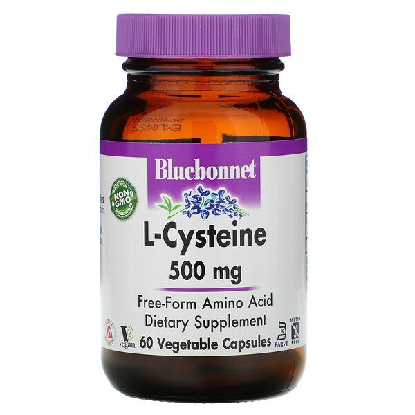 Bluebonnet Nutrition‏, L-Cysteine, 500 mg, 60 Veggie Capsules