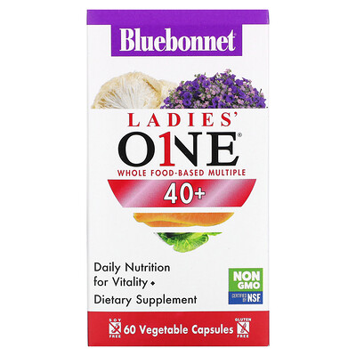 

Bluebonnet Nutrition, Ladies One, Whole Food-Based Multiple, 40+, 60 Vegetable Capsules