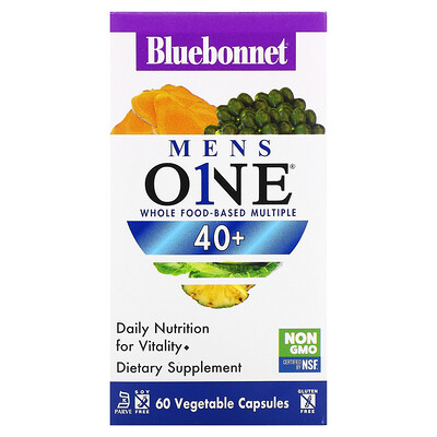 

Bluebonnet Nutrition Mens One комплекс на основе цельных продуктов от 40 до 60 растительных капсул