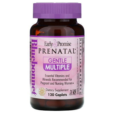 Bluebonnet Nutrition Early Promise, мультивитамин для беременных с мягкой формулой, 120 капсуловидных таблеток