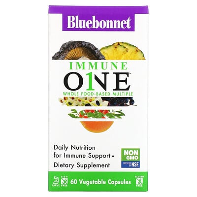 

Bluebonnet Nutrition Immune One, комплекс из цельных продуктов, 60 растительных капсул