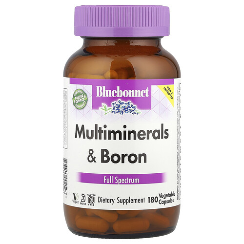 Bluebonnet Nutrition Multiminerals & Boron, 180 Vegetable Capsules