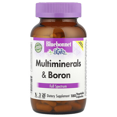 Product Image for Bluebonnet Nutrition, Multiminerals & Boron, 180 Vegetable Capsules