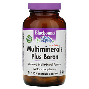 Блубоннэт Нутришен, Multiminerals Plus Boron, Iron-Free, 180 Vegetable Capsules отзывы