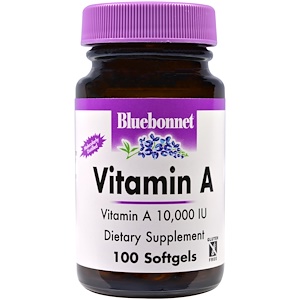 Bluebonnet Nutrition, Витамин A, 100 капсул