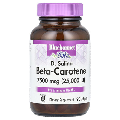 Bluebonnet Nutrition философии. Salina бета-каротин 7500 мкг (25 000 МЕ) 90 мягких таблеток
