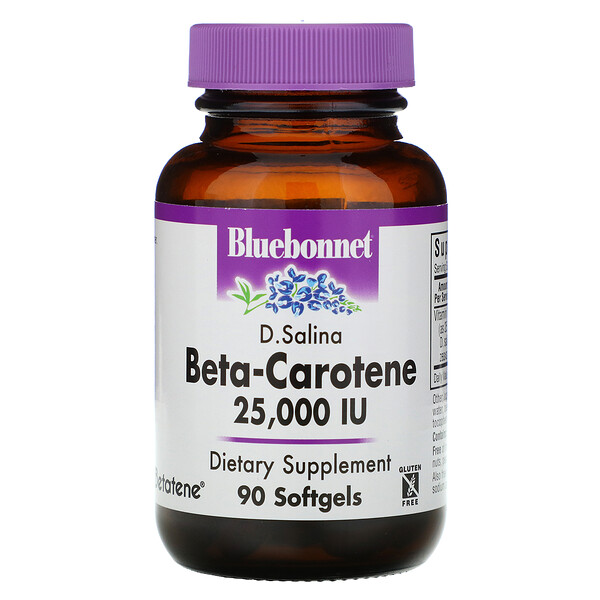 Bluebonnet Nutrition, 天然貝塔胡蘿蔔素，25000IU，90粒