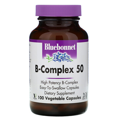 Bluebonnet Nutrition B-Complex 50, 100 Vegetable Capsules