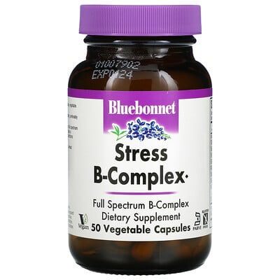 Bluebonnet Nutrition Stress B-Complex, 50 Vegetable Capsules