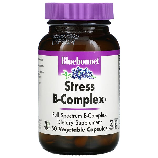 Bluebonnet Nutrition, Stress B-Complex, 50 Vegetable Capsules - IHerb