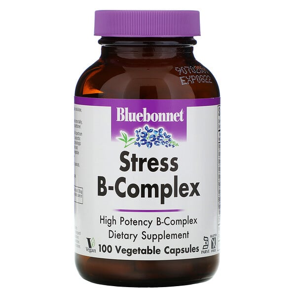 Bluebonnet Nutrition, Stress B-Complex, 100 캡슐(식물성) - IHerb