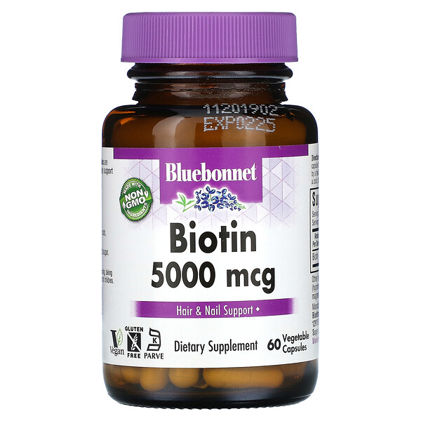 بلوبونيت نوتريشن‏, بيوتين ، 5،000 مكجم ، 60 كبسولة نباتية
