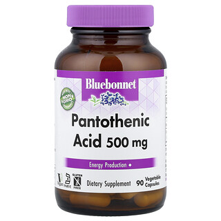 Bluebonnet Nutrition, Pantothensäure, 500 mg, 90 pflanzliche Kapseln