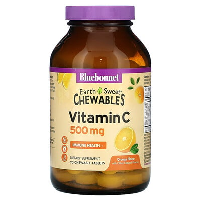 

Bluebonnet Nutrition EarthSweet Chewables Vitamin C Orange 500 mg 90 Chewable Tablets