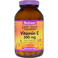 EarthSweet Chewables, Vitamin C, Natural Orange Flavor, 500 mg, 180 Chewable Tablets