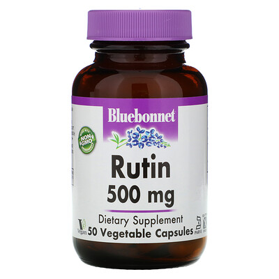 Bluebonnet Nutrition Rutin, 500 mg, 50 Vegetarian Capsules