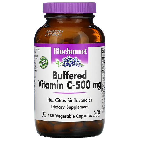Bluebonnet Nutrition, Buffered Vitamin C, 500 mg, 180 Vcaps®