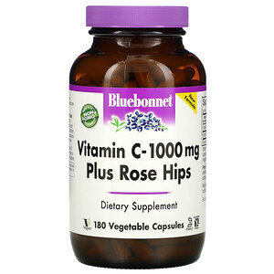 Блубоннэт Нутришен, Vitamin C Plus Rose Hips, 1,000 mg, 180 Vegetable Capsules отзывы