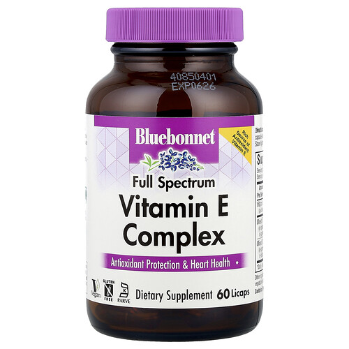 Bluebonnet Nutrition Vitamin E Complex, Full Spectrum , 60 Licaps