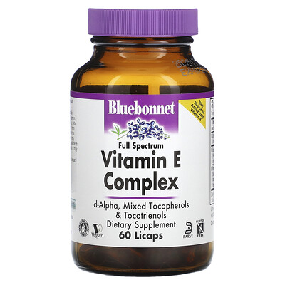 

Bluebonnet Nutrition Комплекс витамина Е, 60 капсул с жидкостью