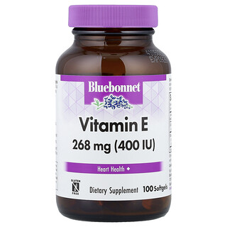 Bluebonnet Nutrition, 비타민E, 268mg(400IU), 소프트젤 100정