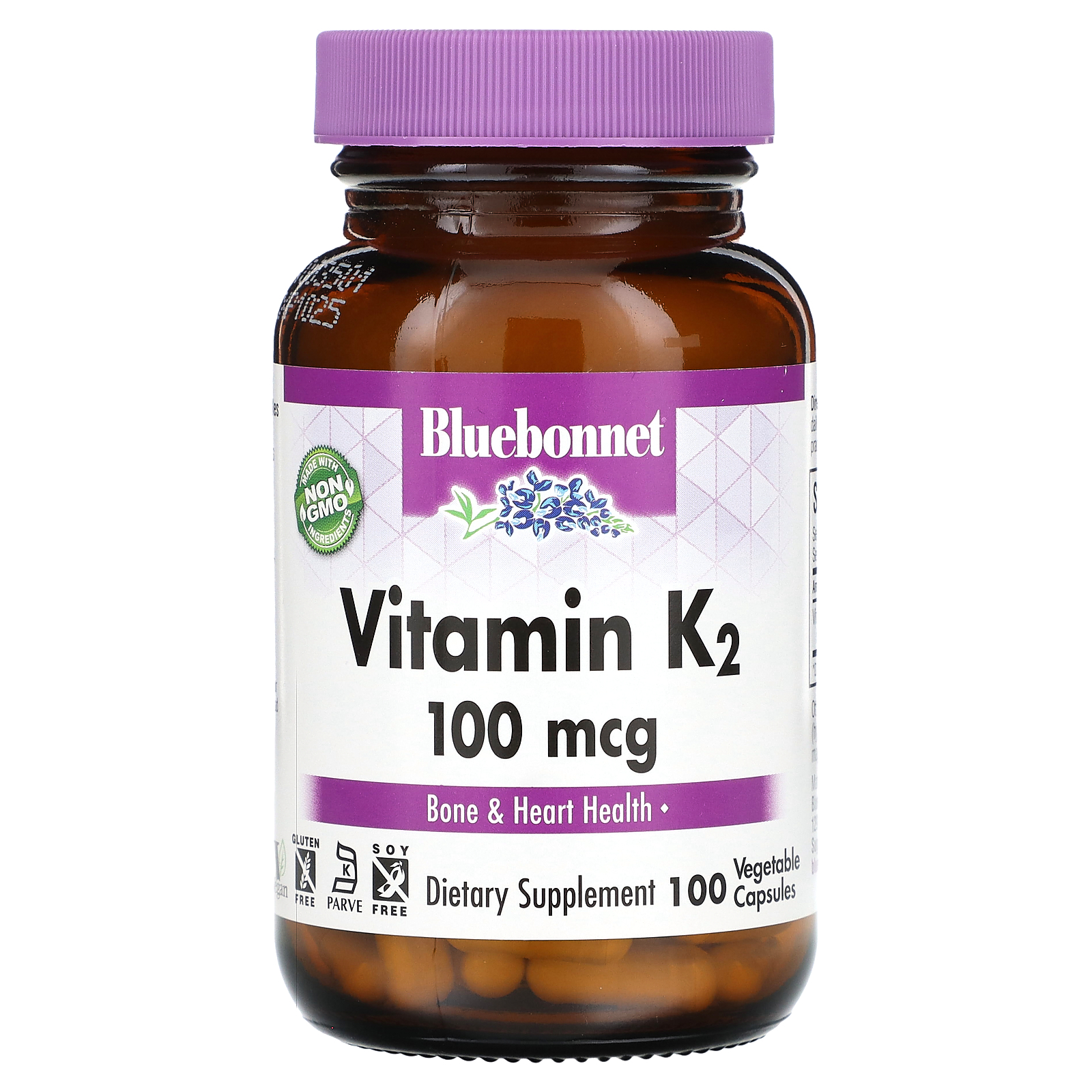 Nutrition, Vitamin K2, 100 mcg, 100 Vegetable Capsules