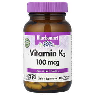 Bluebonnet Nutrition, 维生素 K2，100 微克，100 粒素食胶囊