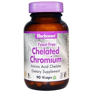 Отзывы о Блубоннэт Нутришен, Yeast-Free Chelated Chromium, 90 Vcaps