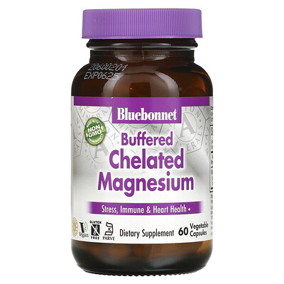 

Bluebonnet Nutrition Buffered Chelated Magnesium 60 Vegetable Capsules