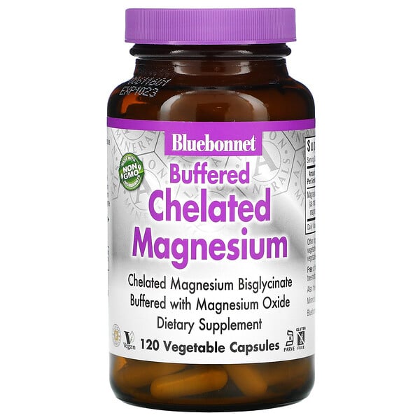Bluebonnet Nutrition‏, Buffered Chelated Magnesium, 120 Vegetable Capsules