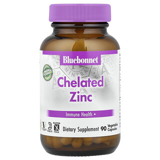 Bluebonnet Nutrition, Gechelateerd zink, 90 plantaardige capsules (30 mg per capsule)