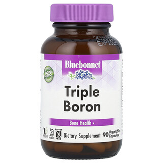 Bluebonnet Nutrition, Boro triple, 90 cápsulas vegetales (3 mg por cápsula)