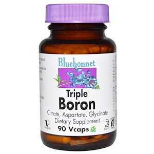 Bluebonnet Nutrition, Тройной бор, 90 вегетарианских капсул
