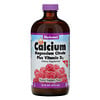 Bluebonnet Nutrition, Liquid Calcium, Magnesium Citrate Plus Vitamin D3, Natural Raspberry Flavor, 16 fl oz (472 ml)