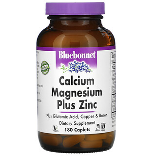 Bluebonnet Nutrition, Calcium Magnésium et Zinc, 180 Comprimés