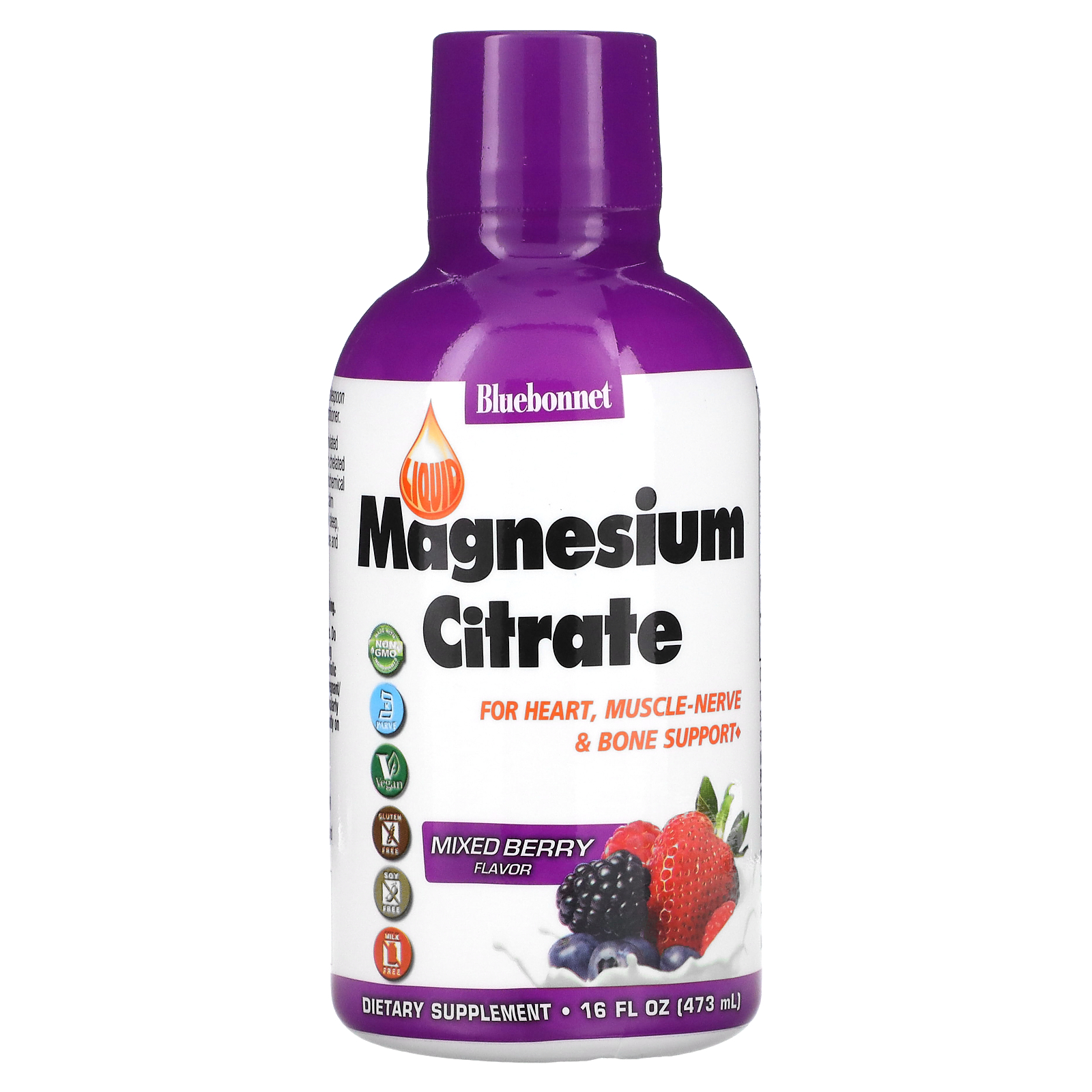 Bluebonnet Nutrition, Liquid Magnesium Citrate, Mixed Berry , 16 fl oz ...