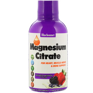 Bluebonnet Nutrition, Liquid Magnesium Citrate, Mixed Berry Flavor, 16 fl oz (472 ml)