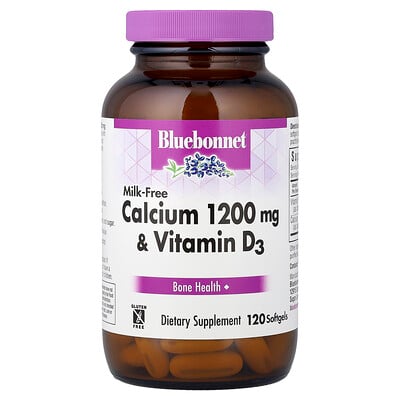 Bluebonnet Nutrition, Calcio y vitamina D3, 120 cápsulas blandas