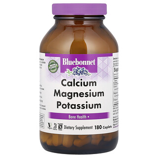 Bluebonnet Nutrition, Calcium, magnésium et potassium, 180 comprimés-capsules