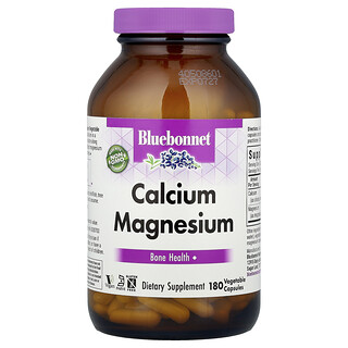 Bluebonnet Nutrition, Calcio más magnesio, 180 Vcaps