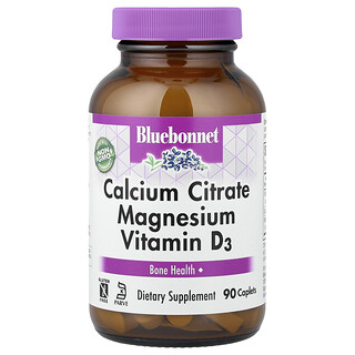 Bluebonnet Nutrition, Calcium Citrate Magnesium Vitamin D3, 90 Caplets