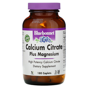 Блубоннэт Нутришен, Calcium Citrate Plus Magnesium, 180 Caplets отзывы