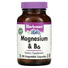 Bluebonnet Nutrition, Magnesium & B6, Magnesium und B6, 90 pflanzliche Kapseln