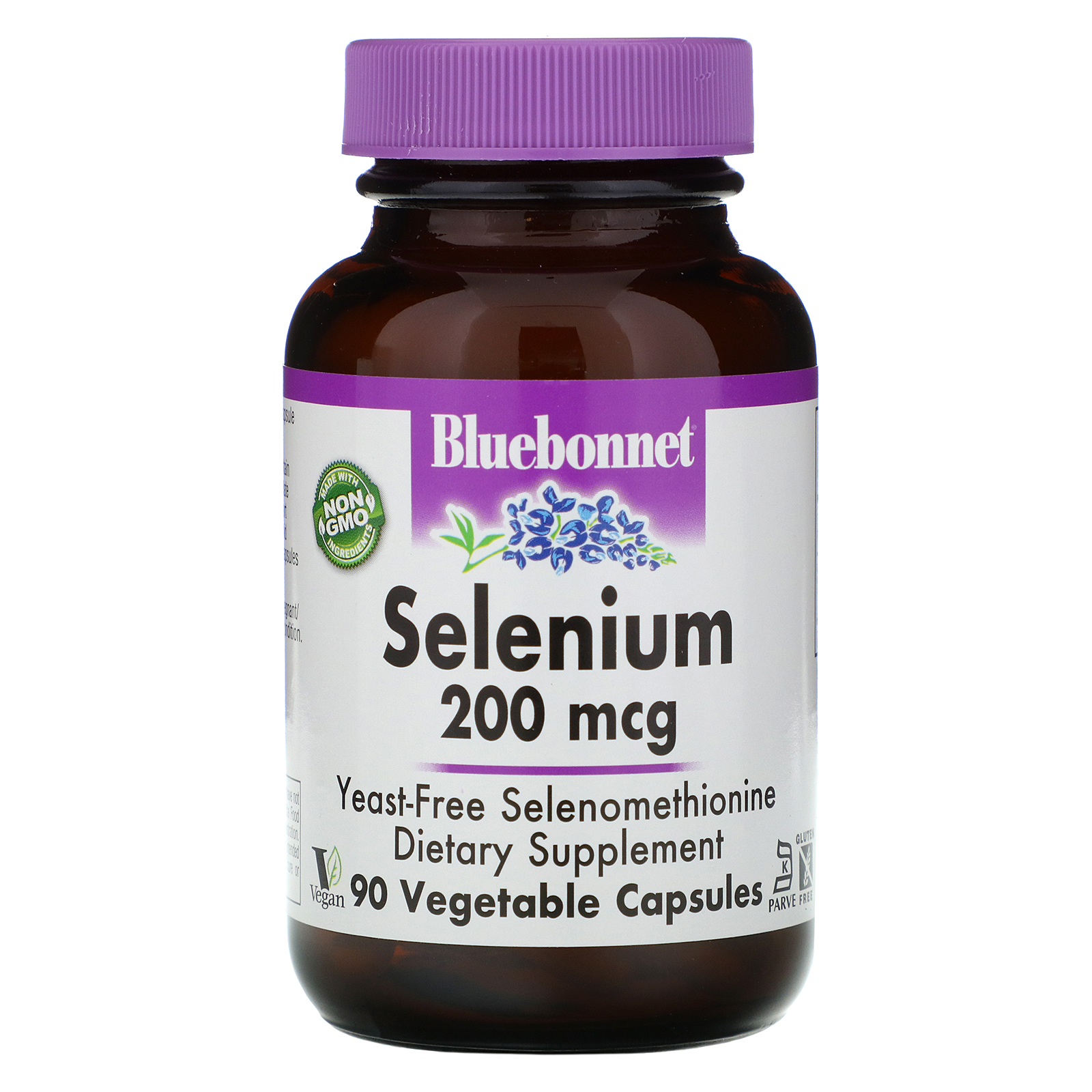 Bluebonnet Nutrition, セレン、セレノメチオニン、200mcg、ベジカプセル90粒