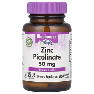 Bluebonnet Nutrition, Pikolinát zinečnatý, 50 mg, 50 rostlinných tobolek